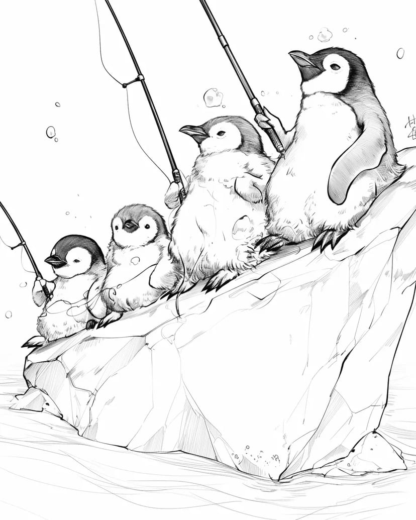 Aventure de Pêche des Manchots