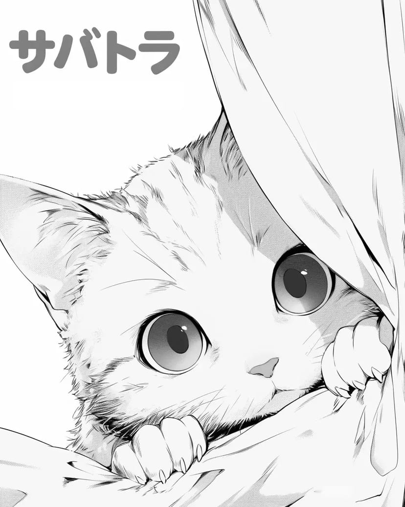 Chaton Derrière le Rideau