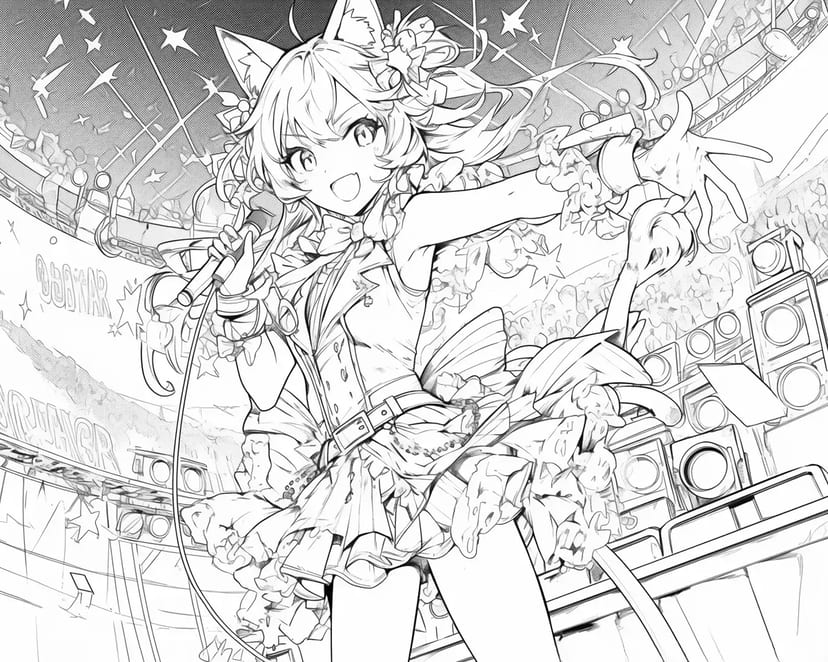 Actuación en el Escenario de la Idol