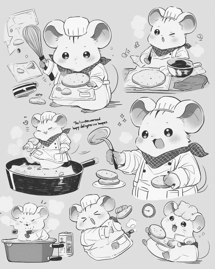 Ratón Cocinero Lindo