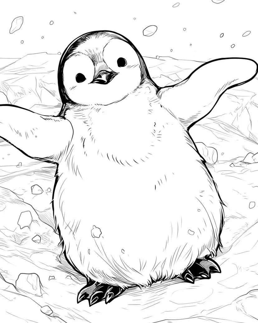 Adorable Poussin de Pingouin