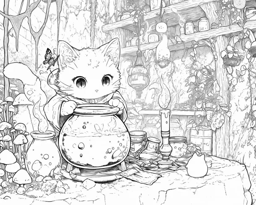 El Gato Mágico y la Poción Misteriosa