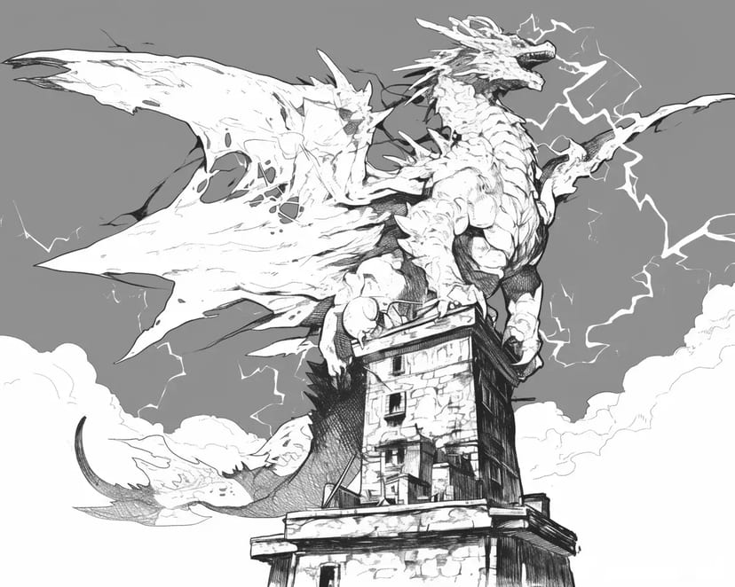 Dragón Legendario en la Torre