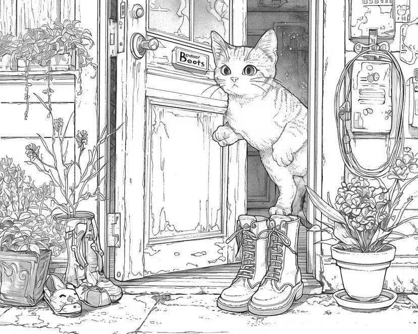 Gato Curioso y Botas