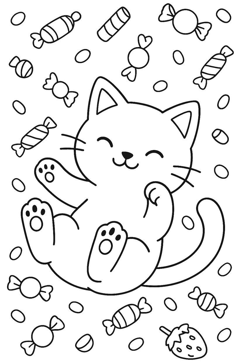 Bonbons et Chaton