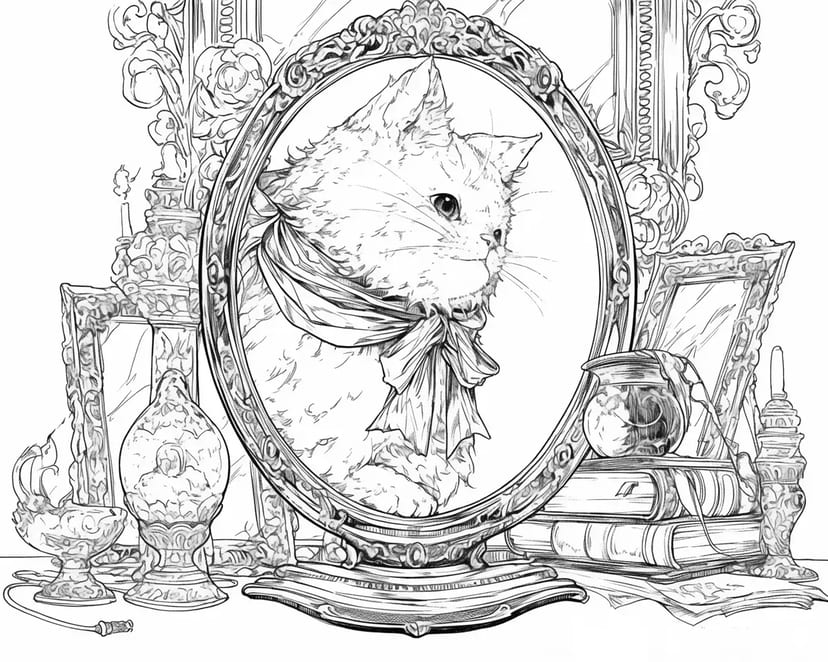 Chat Moelleux dans le Miroir