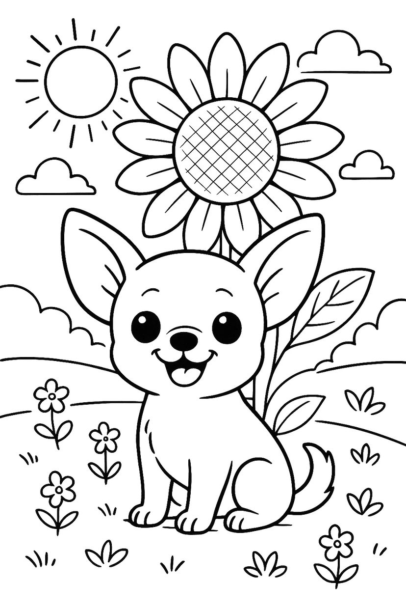 Tournesol et Petit Chiot