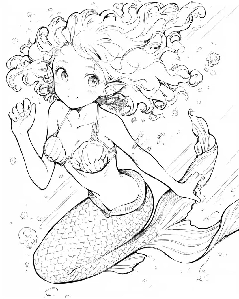 Sirena a la Luz de la Luna