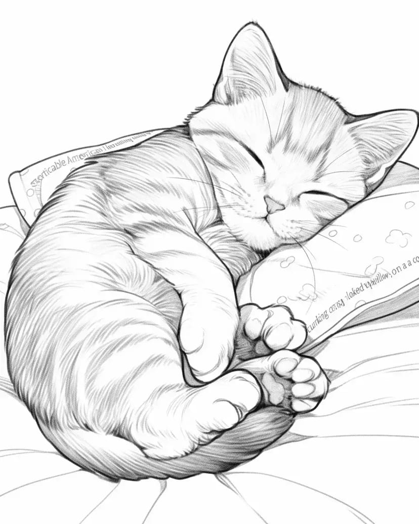 Anak Kucing Tidur Nyenyak