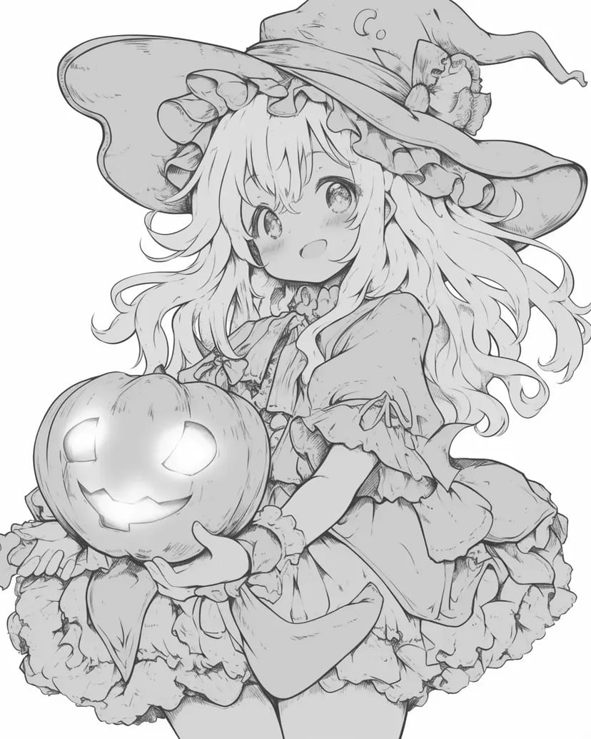 Pequena Bruxa de Halloween