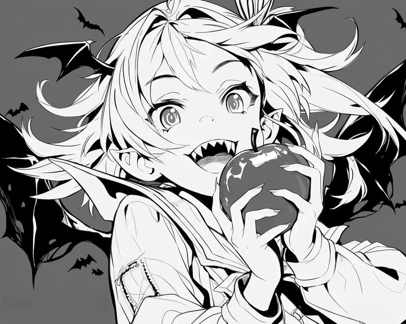 Chica Vampiro en Noche de Luna