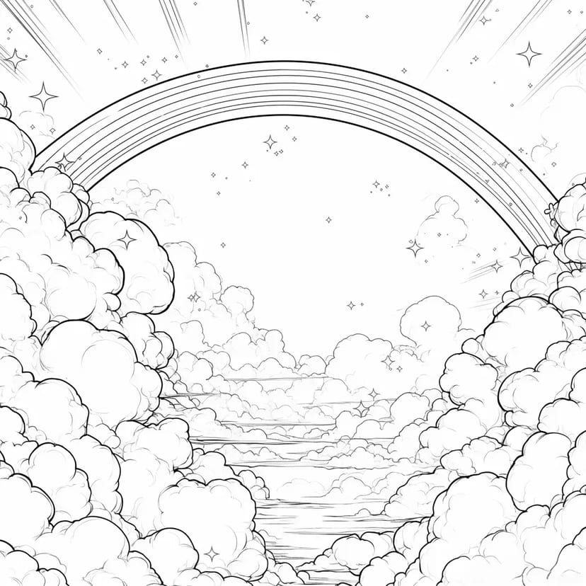 Fantasi Pelangi dan Awan