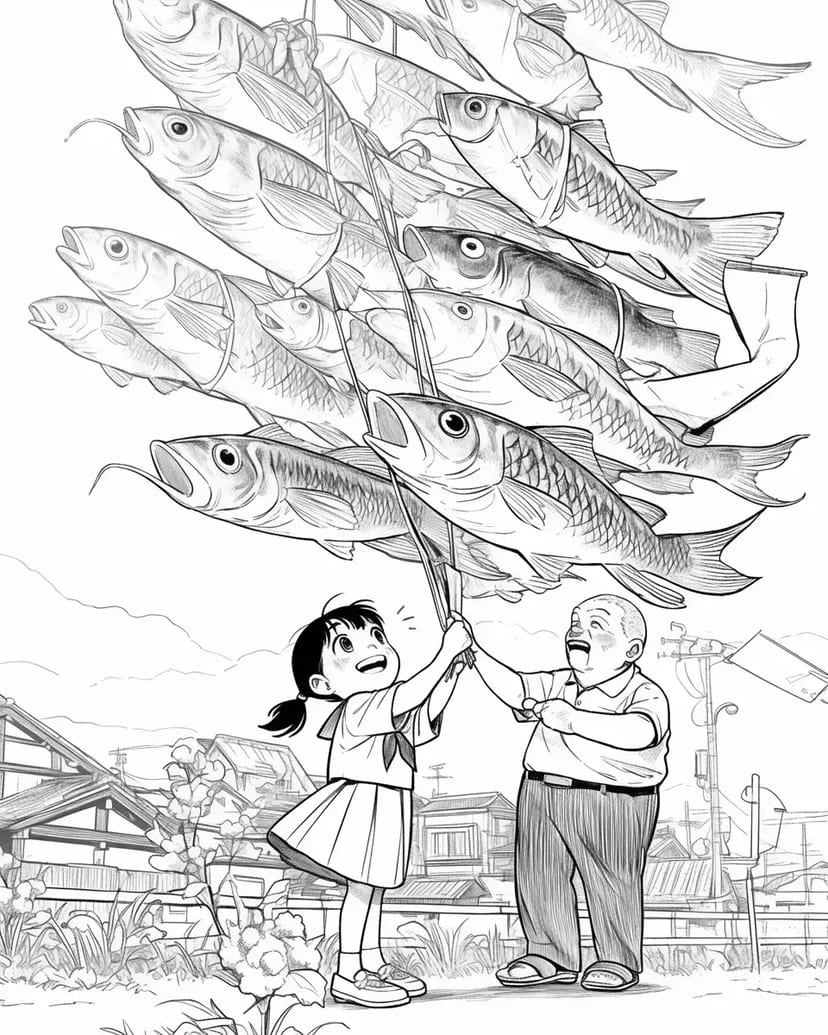 Koinobori y la Niña