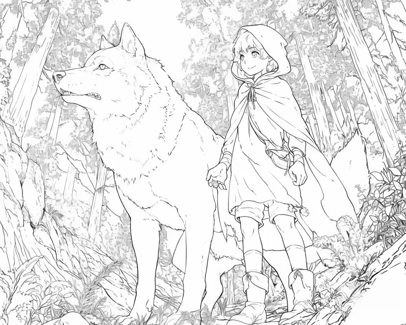 Aventurero del Bosque y Lobo