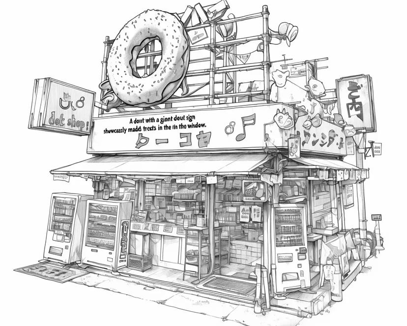 Street View of a Donut Shop
