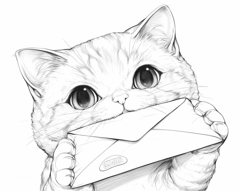 Gato con una Carta