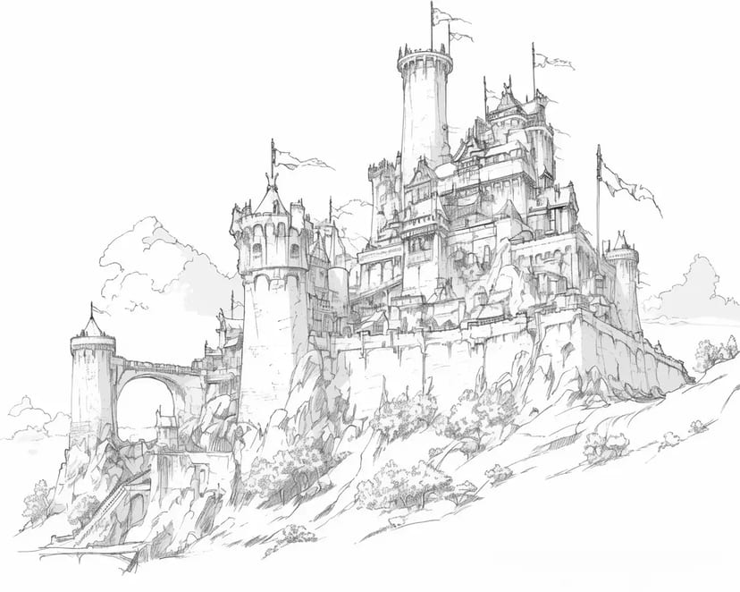 Castillo Majestuoso en la Colina