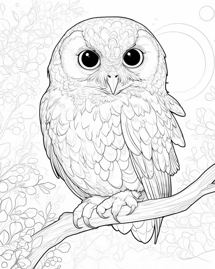Burung Hantu Bijak di Bawah Sinar Bulan