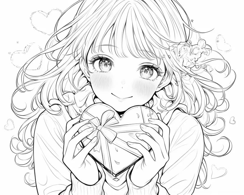 Girl Holding a Heart