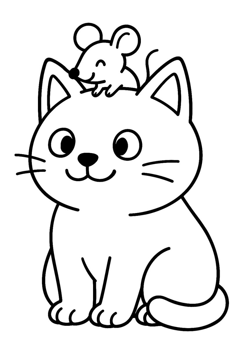 Chat et Souris Amicaux
