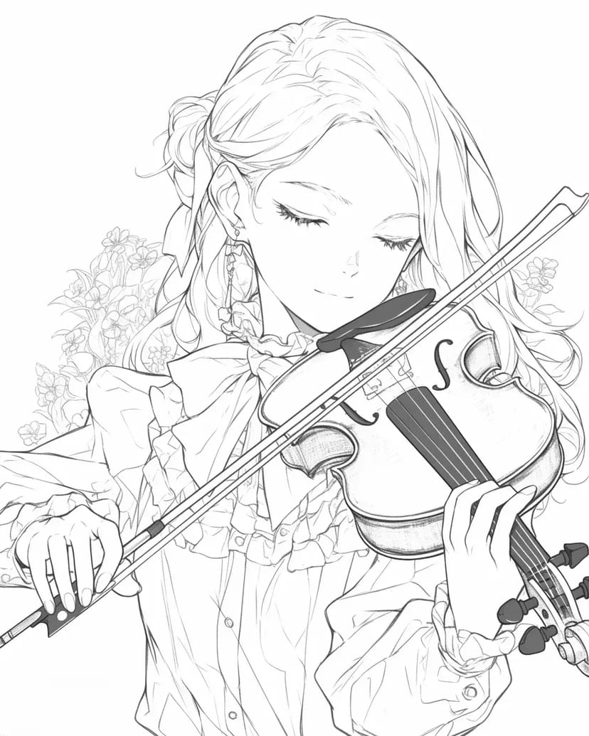 Chica Tocando el Violín
