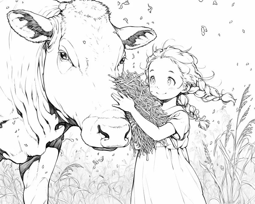 Girl and the Gentle Cow