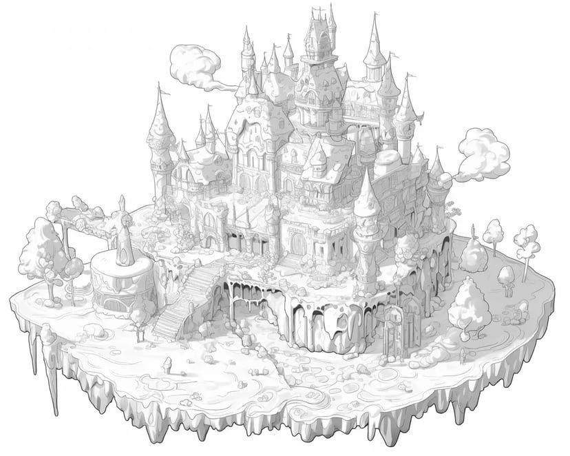 Castillo de Fantasía Flotante