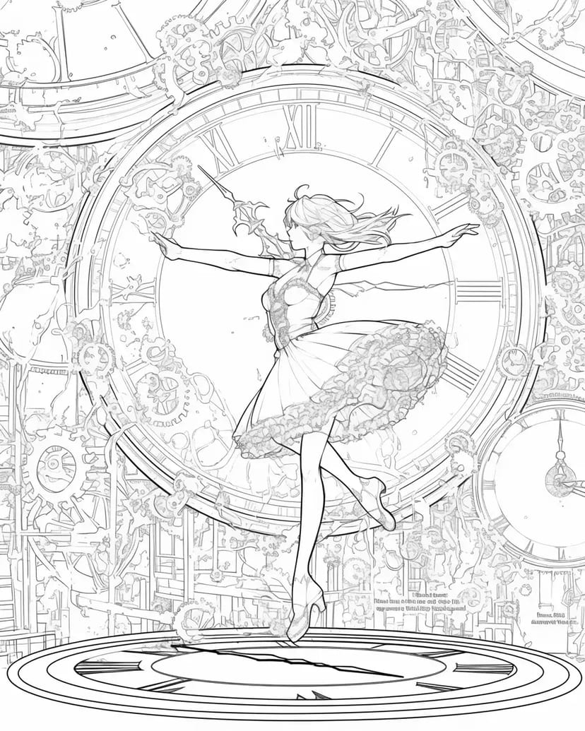 Chica Bailando con Relojes