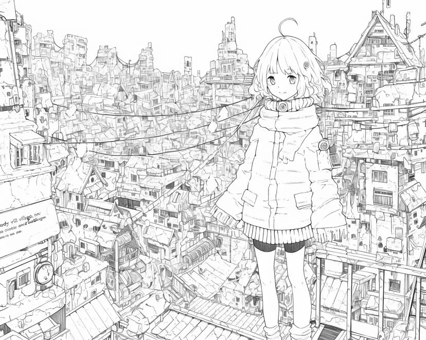 Chica en la Ciudad Misteriosa