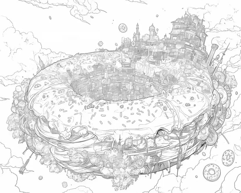 La Ciudad Flotante en un Donut