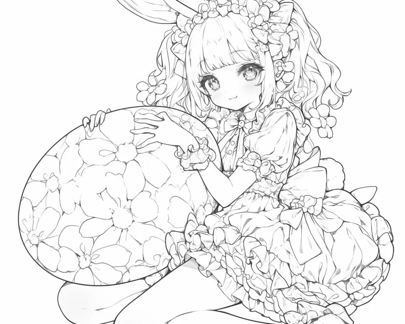 Cute Girl in a Flower Dress