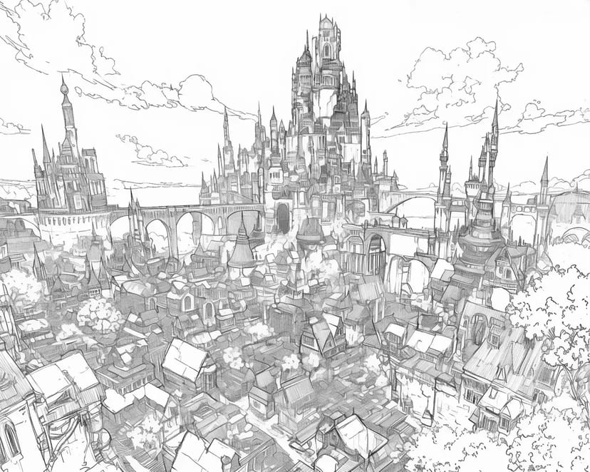 Castillo y Pueblo de Fantasía