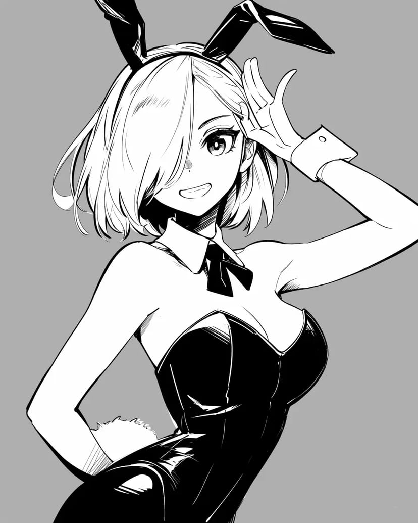 自信满满的兔女郎
