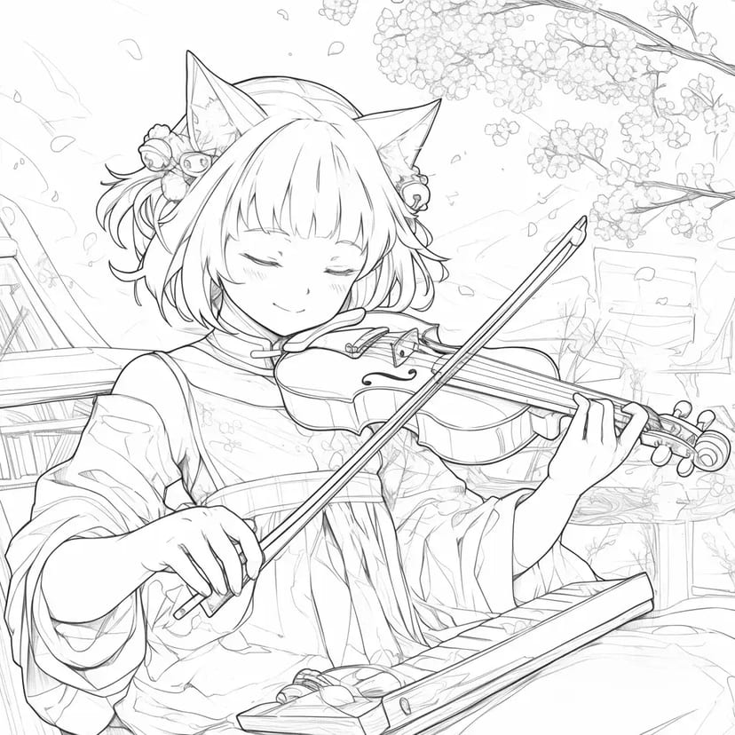 Violoniste aux Oreilles de Chat