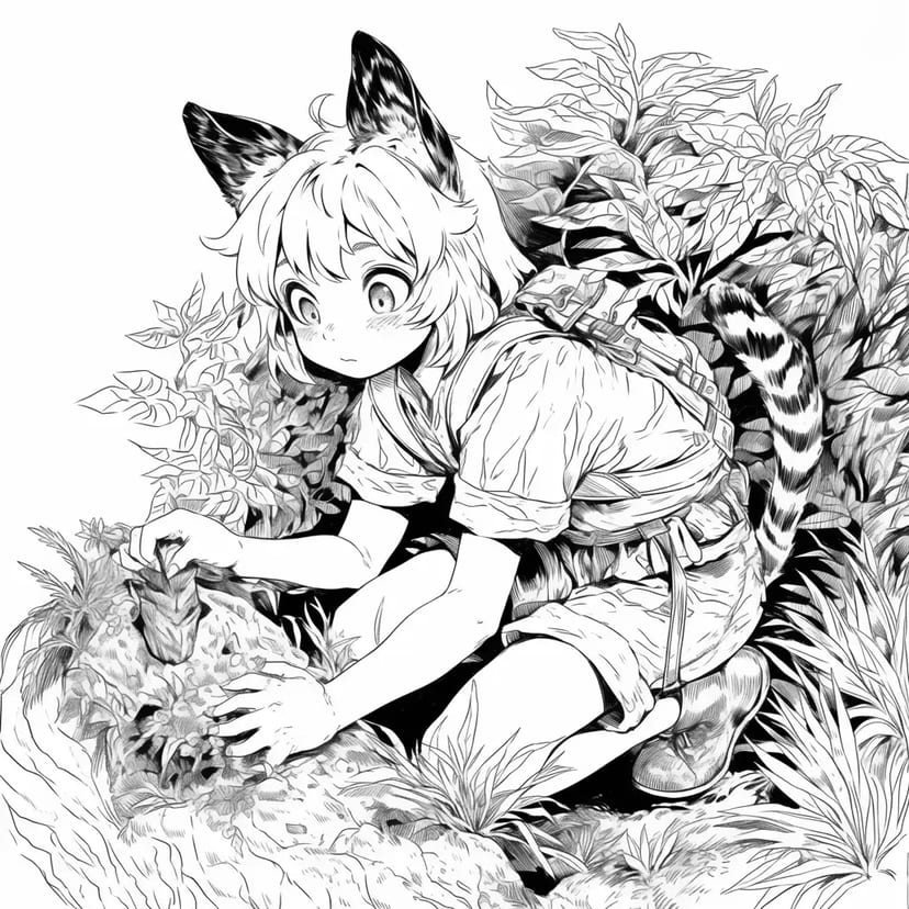 Fille Exploratrice dans la Jungle