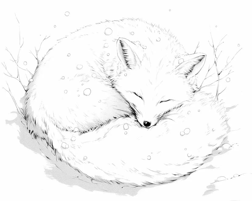 Renard Arctique dans la Neige