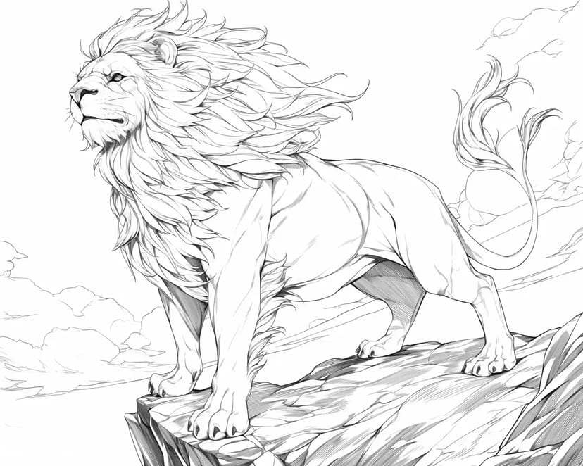 Lion dans le Vent
