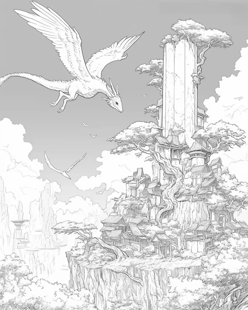 Dragón del Cielo y el Castillo Flotante