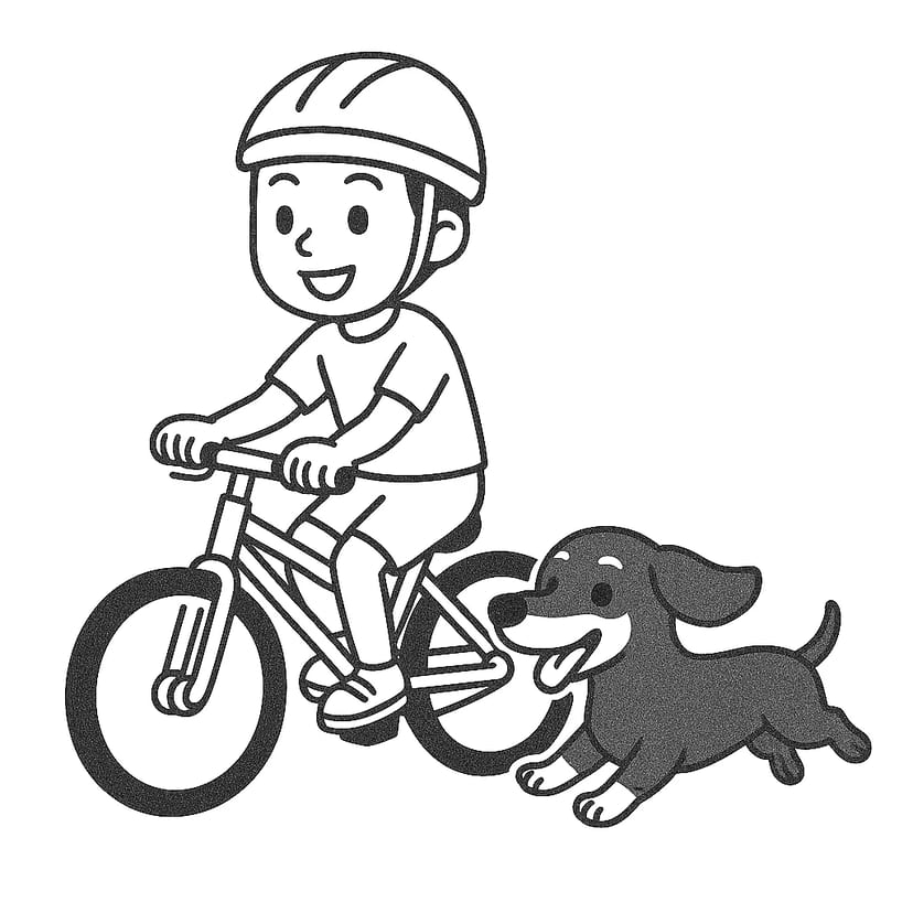 Aventure avec Vélo et Chien