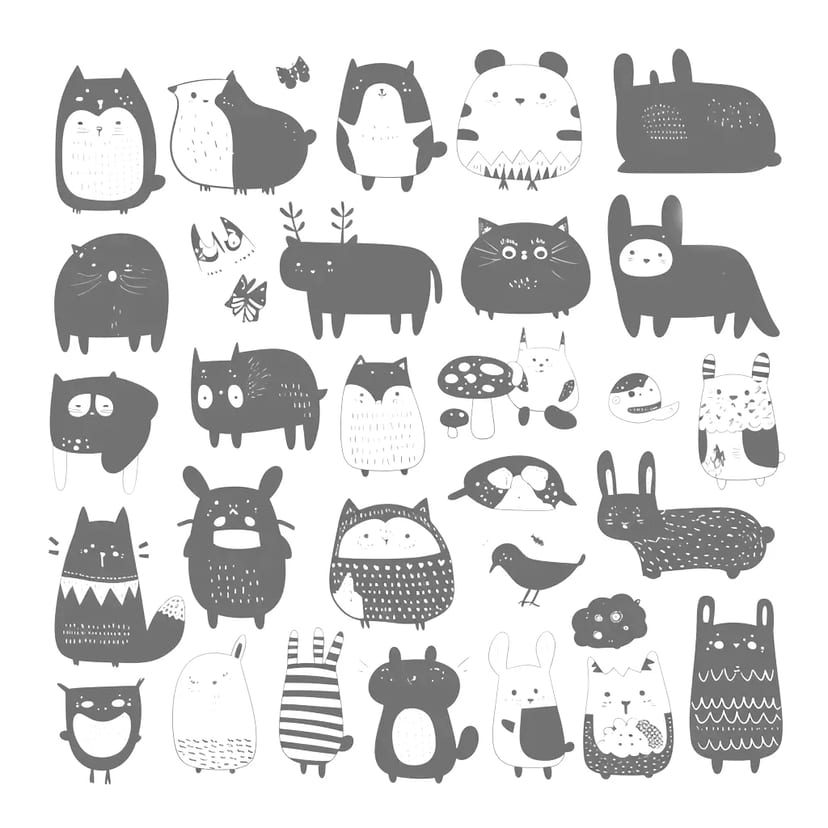 Animaux Géométriques Mignons