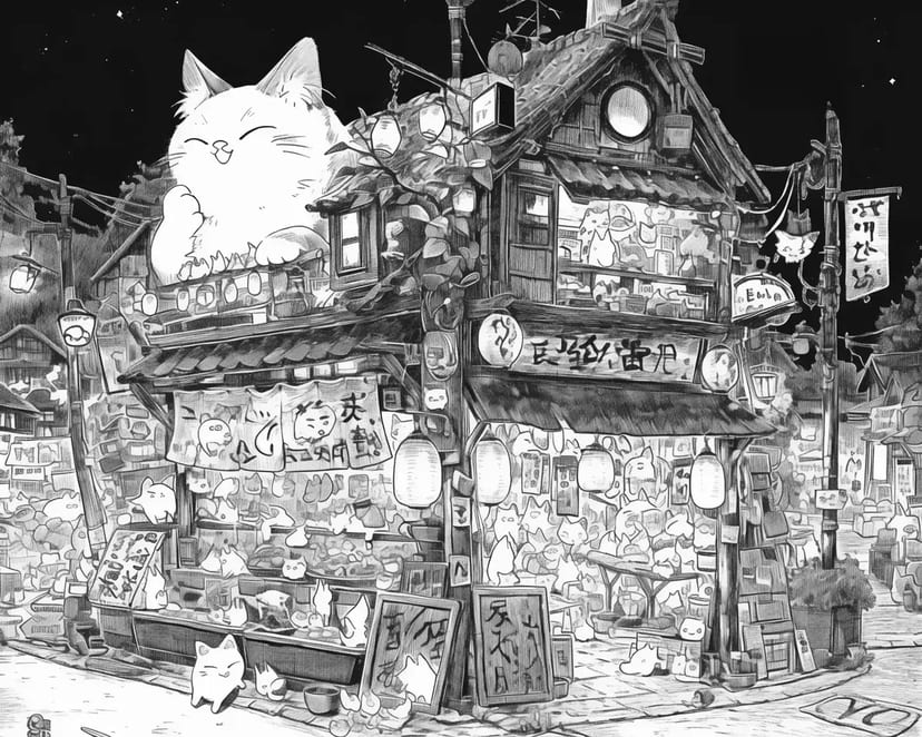 Marché des Chats au Clair de Lune