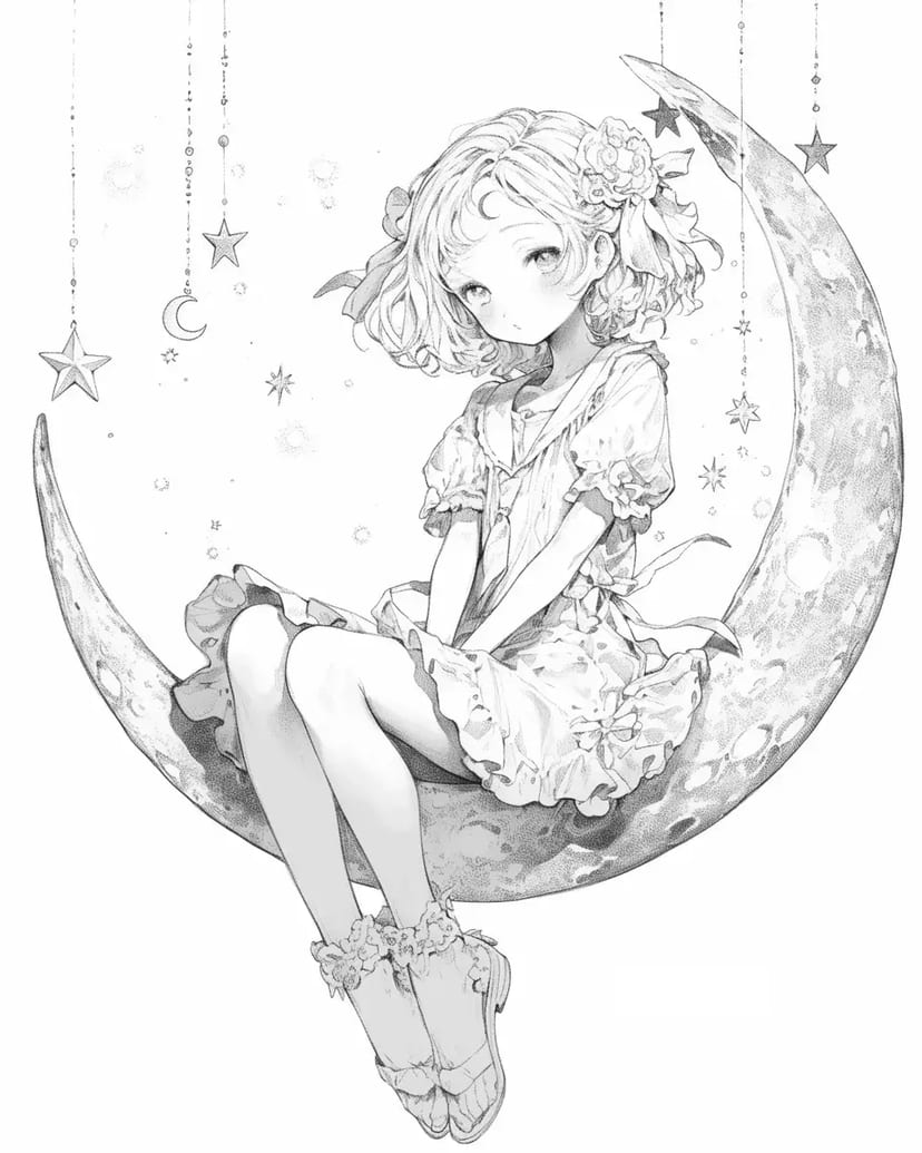 Niña en la Luna