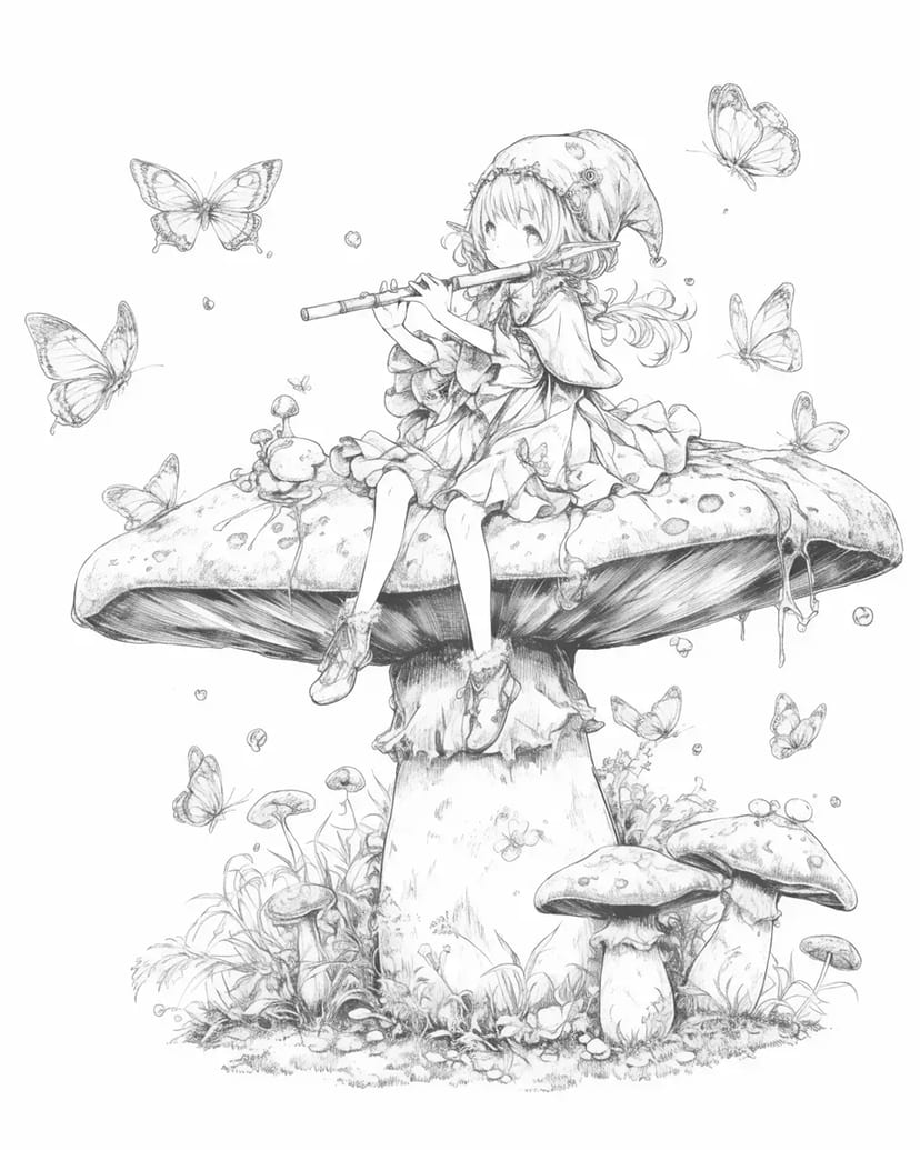 Tiny Elf on Mushroom