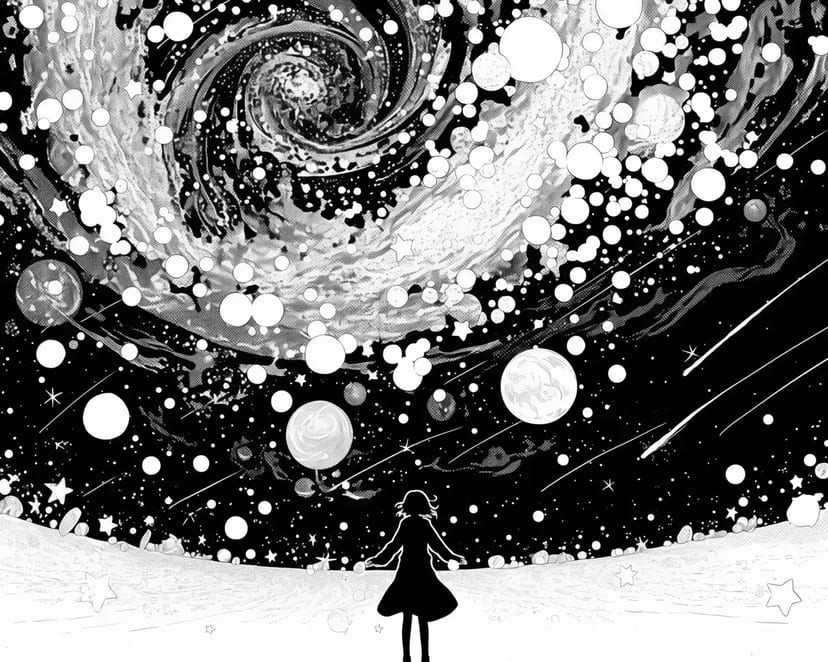 星空下的女孩