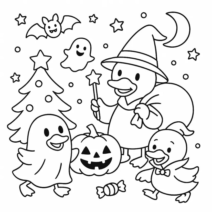 Canards Amusants d'Halloween