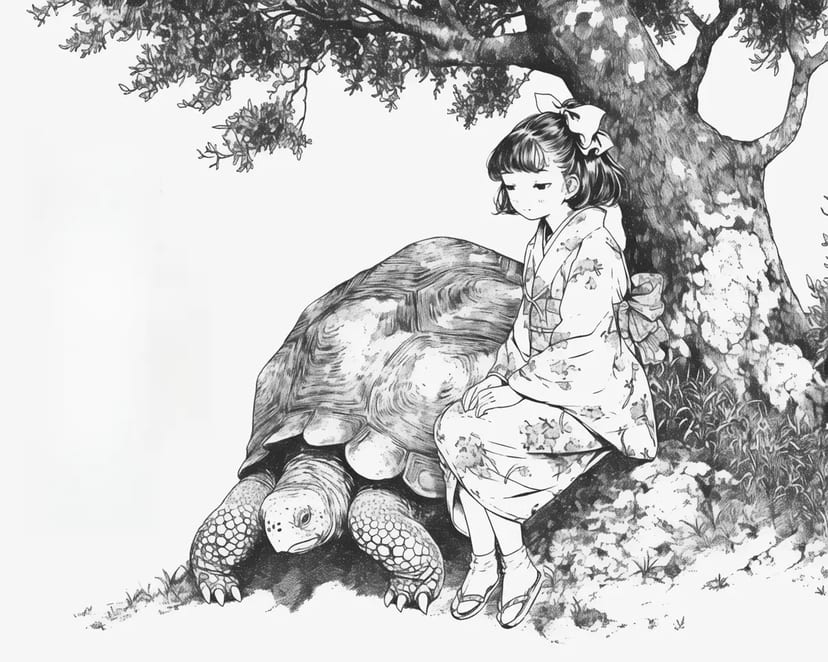 Un Momento Tranquilo con la Tortuga