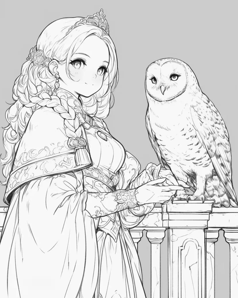 Tiempo Elegante con el Búho y la Princesa