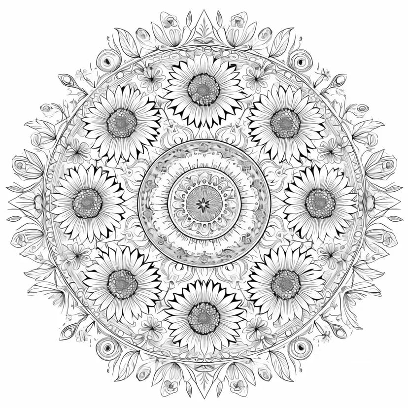 Sunflower Mandala