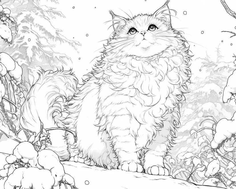 Chat Moelleux dans la Neige