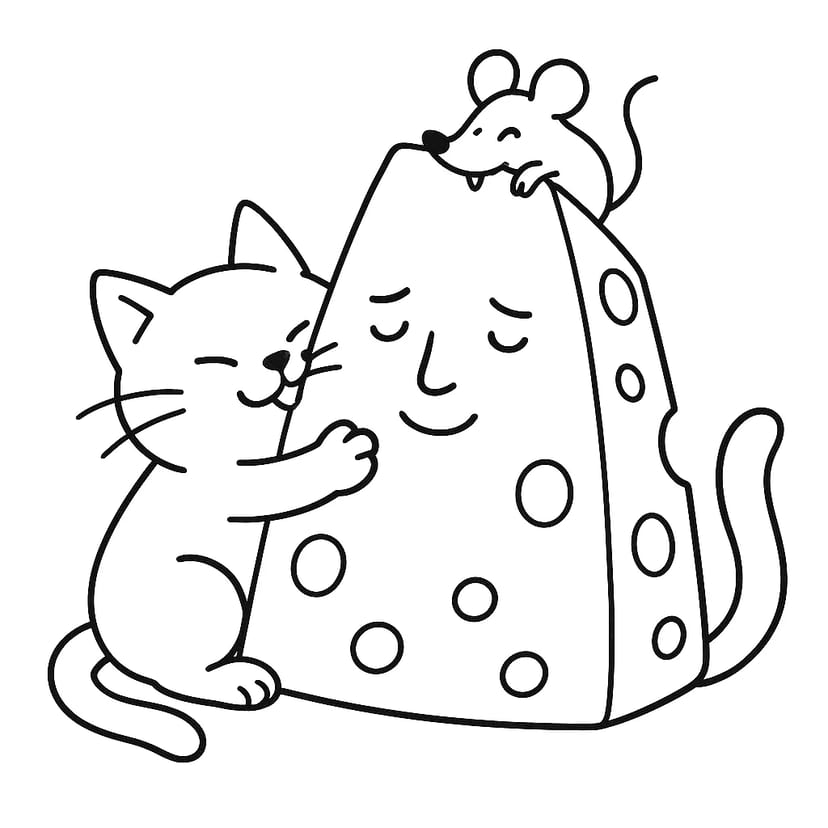 Amitié entre Fromage et Chat